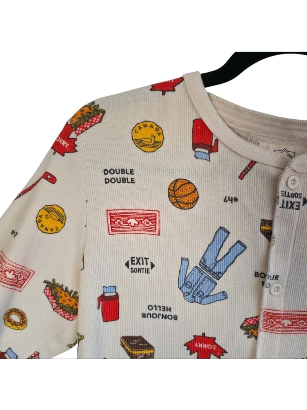 Arborist Thermal Onesie Pajamas Size Small Canadian Print Waffle - Picture 8 of 12